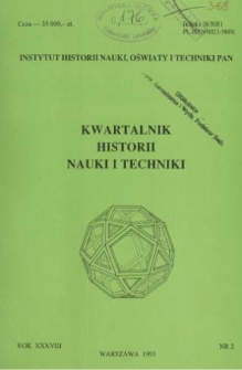 Kwartalnik Historii Nauki i Techniki R. 38 nr 2/1993