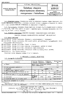 Sykatywy stapiane olejno-żywiczne: ołowiowa, manganowa i kobaltowa BN-66/6119-01