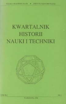 Kwartalnik Historii Nauki i Techniki R. 41 nr 2/1996