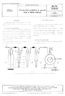 Oznaczanie acetylenu w gazach oraz w tlenie ciekłym BN-78/6018-01