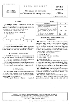 Półprodukty do barwników o-Chloroanilid acetylooctowy BN-83/6021-16