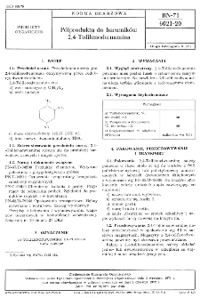 Półprodukty do barwników 2,4-Tolilenodwuamina BN-71/6021-20