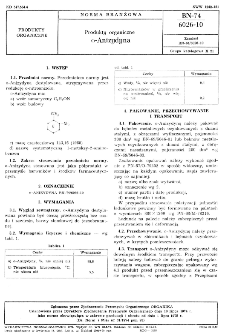 Produkty organiczne o-Anizydyna BN-74/6026-10