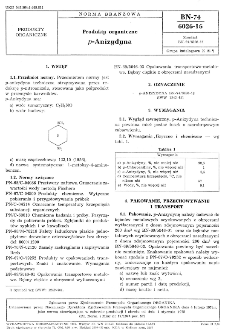 Produkty organiczne p-Anizydyna BN-74/6026-16.
