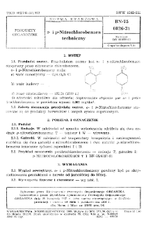 o- i p-Nitrochlorobenzen techniczny BN-75/6026-31