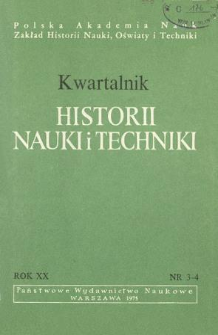 Kwartalnik Historii Nauki i Techniki R. 20 nr 3-4/1975