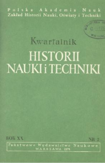 Kwartalnik Historii Nauki i Techniki R. 20 nr 2/1975