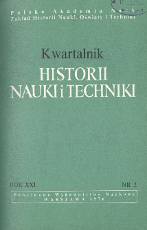 Kwartalnik Historii Nauki i Techniki R. 21 nr 2/1976