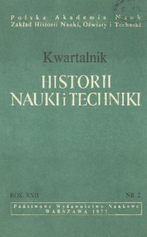 Kwartalnik Historii Nauki i Techniki R. 22 nr 2/1977