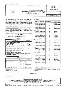 Niewulkanizowane płyty antykorozyjne - Charakterystyka techniczna płyty rodzaju IZA-276 BN-74/6616-15.12
