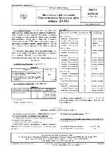 Niewulkanizowane płyty antykorozyjne - Charakterystyka techniczna płyty rodzaju IZA-130 BN-74/6616-15 Arkusz 14