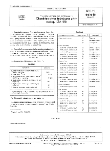 Niewulkanizowane płyty antykorozyjne - Charakterystyka techniczna płyty rodzaju IZA-180 BN-74/6616-15 Arkusz 15