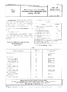 Niewulkanizowane płyty antykorozyjne - Charakterystyka techniczna płyty rodzaju IZA-127 BN-76/6616-15/21