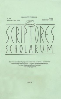 Scriptores Scholarum : kwartalnik uczniów i nauczycieli oraz ich Przyjaciół R. 2, nr 3/4 wiosna/lato 1994