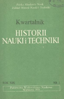 Kwartalnik Historii Nauki i Techniki R. 19 nr 2/1974