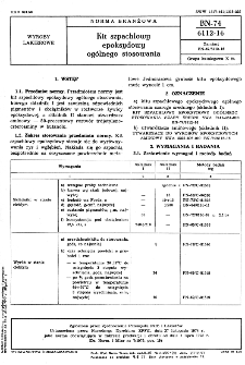 Kit szpachlowy epoksydowy ogólnego stosowania BN-74/6112-16