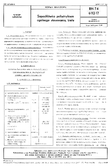 Szpachlówka poliwinylowa ogólnego stosowania, biała BN-74/6112-17