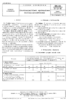 Gruntoszpachlówki epoksydowe bezrozpuszczalnikowe BN-83/6112-18