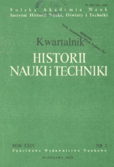Kwartalnik Historii Nauki i Techniki R. 24 nr 3/1979
