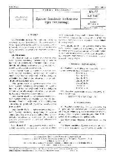 Żywice fenolowe techniczne typu rezolowego BN-77/6311-01
