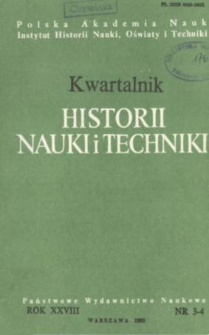 Kwartalnik Historii Nauki i Techniki R. 28 nr 3-4/1983