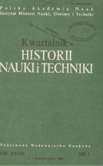 Kwartalnik Historii Nauki i Techniki R. 28 nr 1/1983
