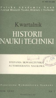 Kwartalnik Historii Nauki i Techniki R. 32 nr 2/1987