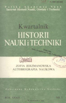 Kwartalnik Historii Nauki i Techniki R. 33 nr 1/1988