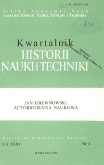 Kwartalnik Historii Nauki i Techniki R. 35 nr 4/1990