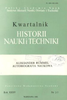 Kwartalnik Historii Nauki i Techniki R. 35 nr 2-3/1990