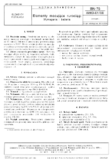 Elementy mocujące rurociągi - Wymagania i badania BN-76/8860-01/00