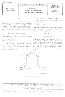Rurociągi - Wydłużki stalowe U-kształtowe gładkie. BN-76/8961-10