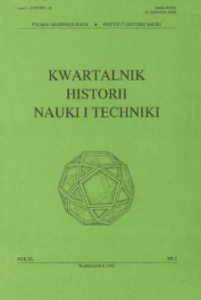 Kwartalnik Historii Nauki i Techniki R. 40 nr 2/1995
