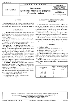 Ogrzewnictwo - Elementy mocujące grzejniki - Wymagania i badania BN-86/9052-02/01