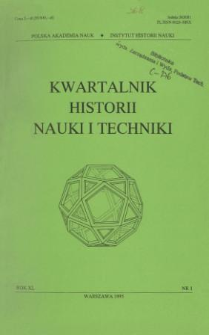 Kwartalnik Historii Nauki i Techniki R. 40 nr 1/1995
