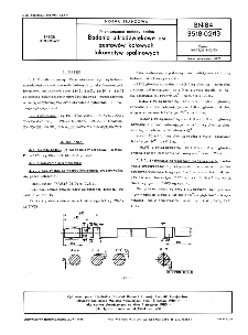 Nieniszczące metody badań - Badania ultradźwiękowe osi zestawów kołowych lokomotyw spalinowych BN-84/3518-02/13