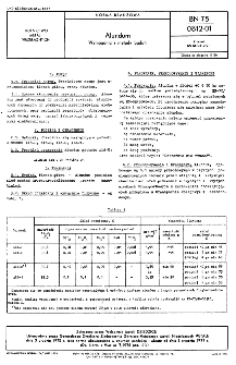 Alundum - Wymagania i metody badań BN-75/0812-01