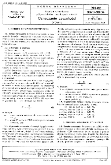 Spektrograficzne oznaczanie zanieczyszczeń w mosiądzach plastycznych M60 i M63 BN-73/0828-03.