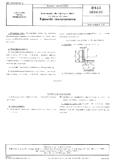 Kształtowniki dla lotnictwa z blach ze stopów aluminium - Kątowniki równoramienne BN-63/0834-02