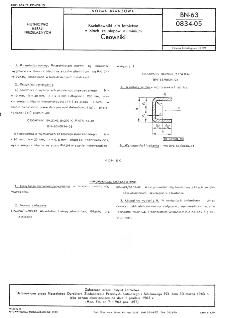 Kształtowniki dla lotnictwa z blach ze stopów aluminium - Ceowniki BN-63/0834-05