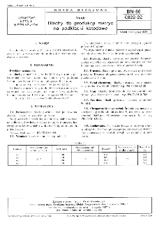 Miedź - Blachy do produkcji matryc na podkładki katodowe BN-86/0822-22