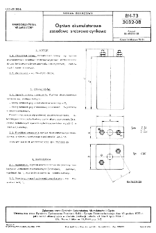 Ogniwa akumulatorowe zasadowe srebrowo-cynkowe BN-73/3032-08