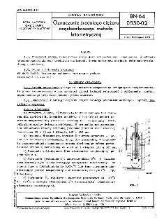 Oznaczanie średniego ciężaru cząsteczkowego metodą kriometryczną BN-64/0530-02