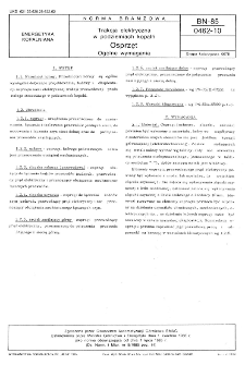 Trakcja elektryczna w podziemiach kopalń - Osprzęt - Ogólne wymagania BN-85/0462-10