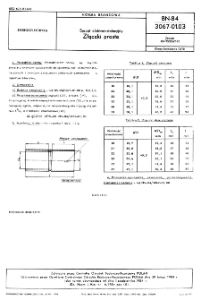 Sprzęt elektroinstalacyjny - Złączki proste BN-84/3067-01.03