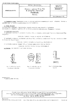 Dławnice z gwintem P11 do P48 do przewodów elektrycznych - Podkładki - Wymiary BN-72/3068-17