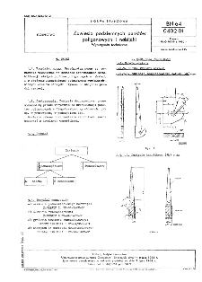 Zawiesia podziemnych punktów poligonowych i nabijaki - Wymagania techniczne BN-64/0402-01