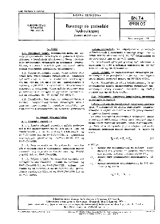 Rurociagi do podsadzki hydraulicznej - Zasady projektowania BN-74/8901-05