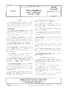 Główne odwadnianie kopalń głębinowych - Zasady projektowania BN-78/0444-03