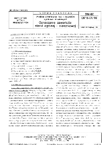 Analiza chemiczna rud i odpadów cynkowo-ołowiowych - Oznaczanie zawartości siarki ogólnej i siarczkowej BN-86/0818-01/10